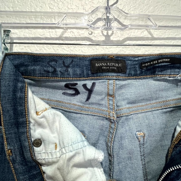 Banana Republic Jeans Womens 29 Blue Denim Medium Wash High Rise Skinny Leg - Picture 12 of 15